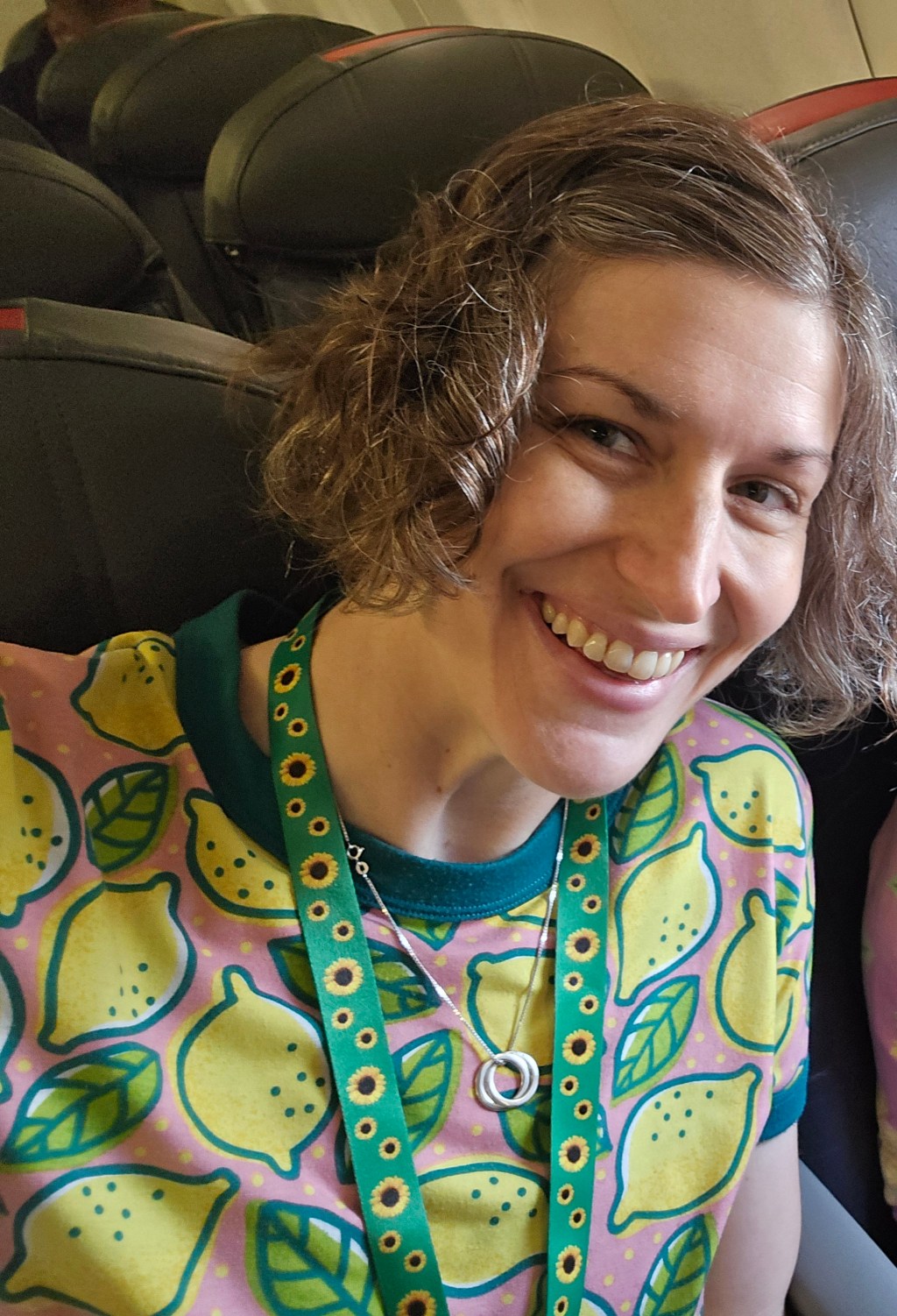 Flying with a Sunflower Lanyard